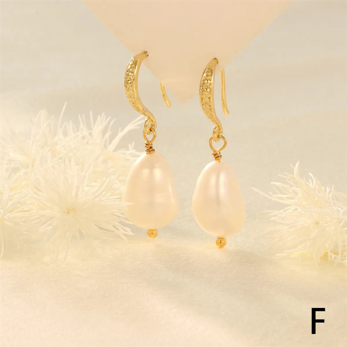 1 Pair Elegant Luxurious Irregular Plating Inlay Freshwater Pearl Copper Turquoise Zircon 18k Gold Plated Drop Earrings