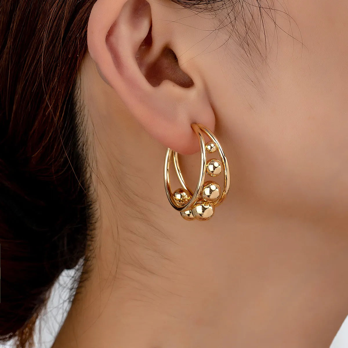 1 Pair Elegant Luxurious Other Ferroalloy Earrings