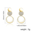 1 Pair Elegant Luxurious Round Plating Inlay Copper Zircon Gold Plated Drop Earrings