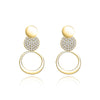 1 Pair Elegant Luxurious Round Plating Inlay Copper Zircon Gold Plated Drop Earrings