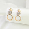 1 Pair Elegant Luxurious Round Plating Inlay Copper Zircon Gold Plated Drop Earrings