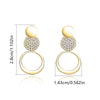 1 Pair Elegant Luxurious Round Plating Inlay Copper Zircon Gold Plated Drop Earrings