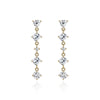 1 Pair Elegant Luxurious Round Plating Inlay Copper Zircon Gold Plated Drop Earrings