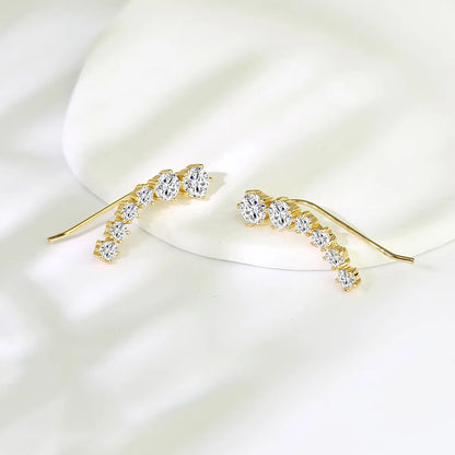 1 Pair Elegant Luxurious Round Plating Inlay Copper Zircon Gold Plated Ear Studs