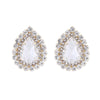 1 Pair Elegant Luxurious Shiny Water Droplets Plating Inlay Alloy Rhinestones Glass Stone Gold Plated Ear Studs