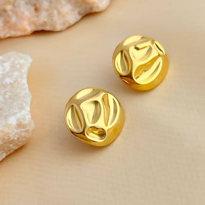 1 Pair Elegant Luxurious Simple Style Geometric Plating 304 Stainless Steel 18K Gold Plated Ear Studs