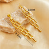 1 Pair Elegant Luxurious Solid Color Polishing Plating 304 Stainless Steel 18K Gold Plated Drop Earrings