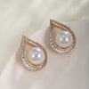 1 Pair Elegant Luxurious XUPING Water Droplets Inlay Copper Artificial Gemstones Artificial Pearls 18K Gold Plated Platinum Plated Ear Studs
