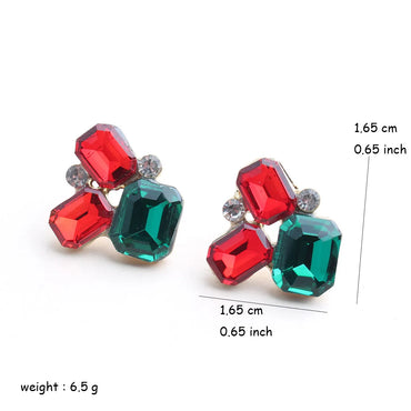 1 Pair Elegant Modern Style Classic Style Geometric Flower Plating Inlay Alloy Crystal Rhinestones Ear Studs