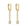 1 Pair Elegant Modern Style Geometric Copper Plating Inlay Zircon Drop Earrings