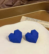 1 Pair Elegant Modern Style Heart Shape Stoving Varnish Alloy Ear Studs