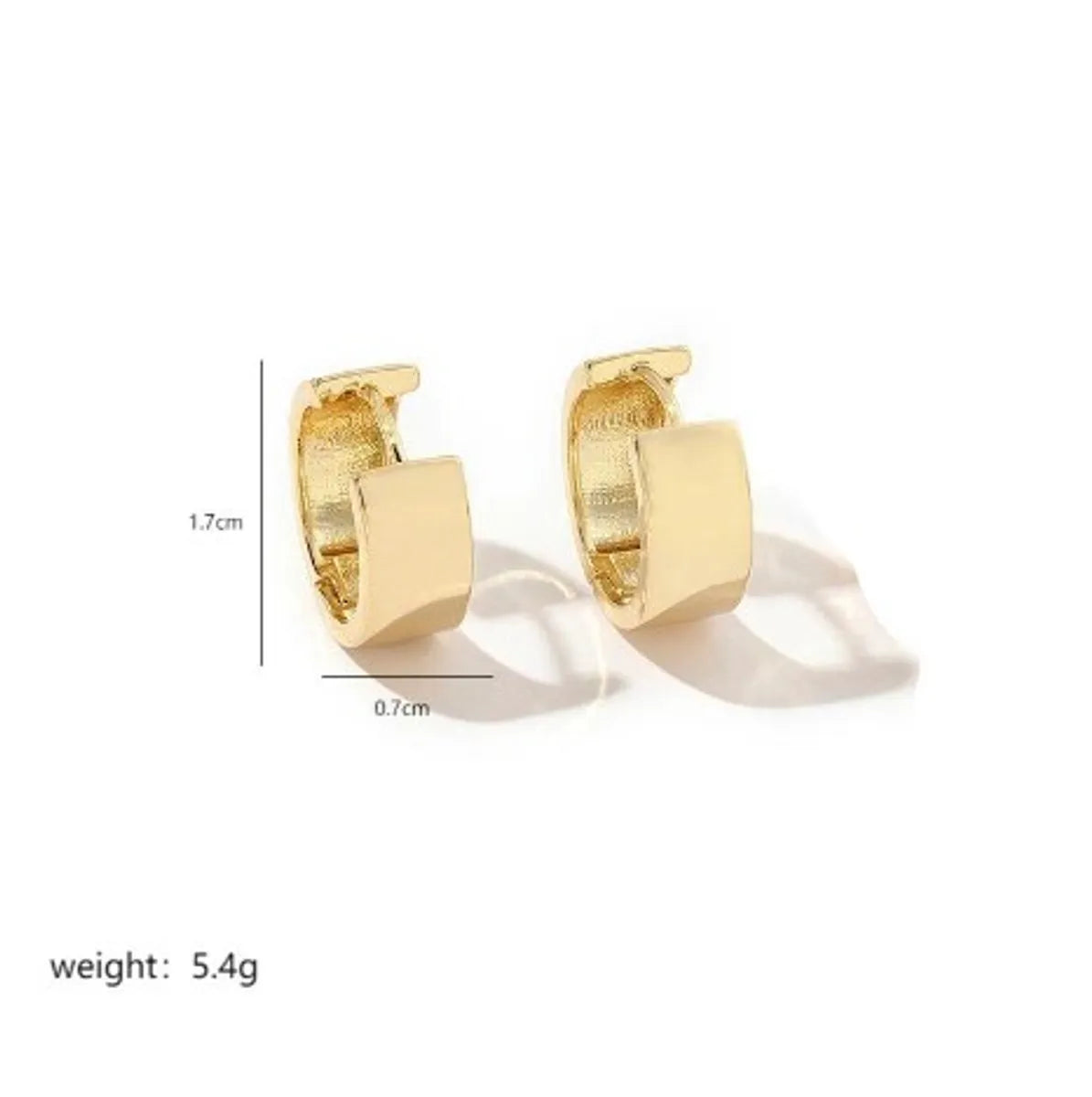 1 Pair Elegant Modern Style Simple Style Geometric Polishing Inlay Copper Zircon 18K Gold Plated Earrings