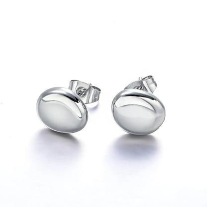 1 Pair Elegant Modern Style Simple Style Oval Plating 304 Stainless Steel 18K Gold Plated Ear Studs