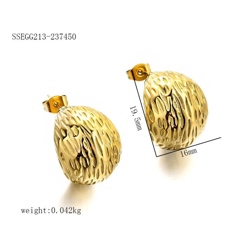 1 Pair Elegant Modern Style Simple Style Solid Color 304 Stainless Steel 18K Gold Plated Ear Studs