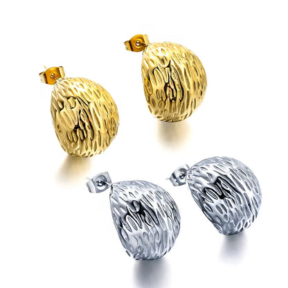 1 Pair Elegant Modern Style Simple Style Solid Color 304 Stainless Steel 18K Gold Plated Ear Studs