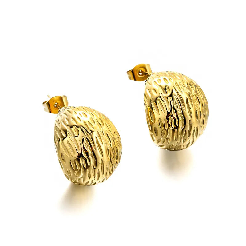 1 Pair Elegant Modern Style Simple Style Solid Color 304 Stainless Steel 18K Gold Plated Ear Studs