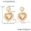 1 Pair Elegant Modern Style Streetwear Heart Shape Plating Inlay Copper Glass Stone 18K Gold Plated Drop Earrings