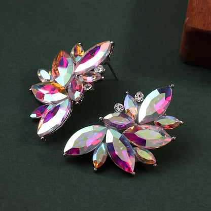 1 Pair Elegant Modern Style Streetwear Irregular Inlay Alloy Rhinestones Ear Studs