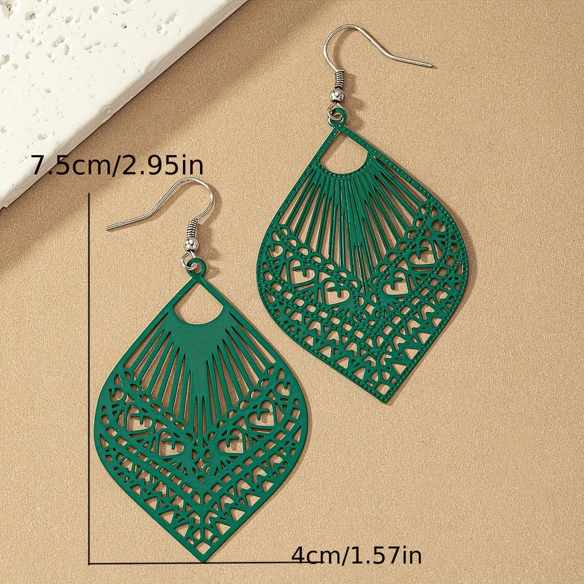 1 Pair Elegant Pastoral Simple Style Leaves Copper Alloy Drop Earrings