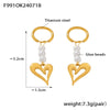 1 Pair Elegant Preppy Style Heart Shape Plating Titanium Steel 18K Gold Plated Drop Earrings