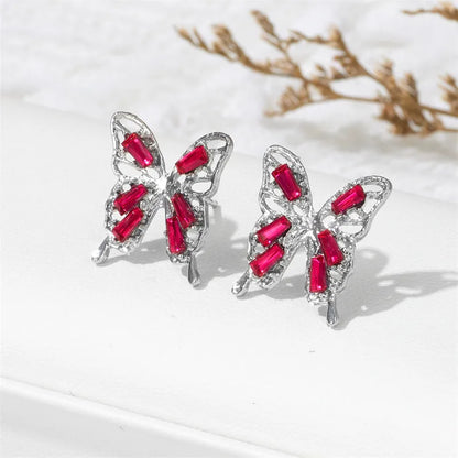 1 Pair Elegant Princess Romantic Butterfly Alloy Ear Studs