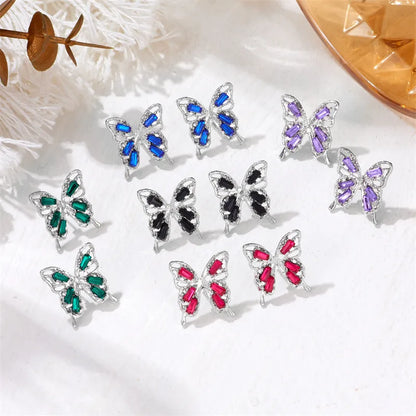 1 Pair Elegant Princess Romantic Butterfly Alloy Ear Studs