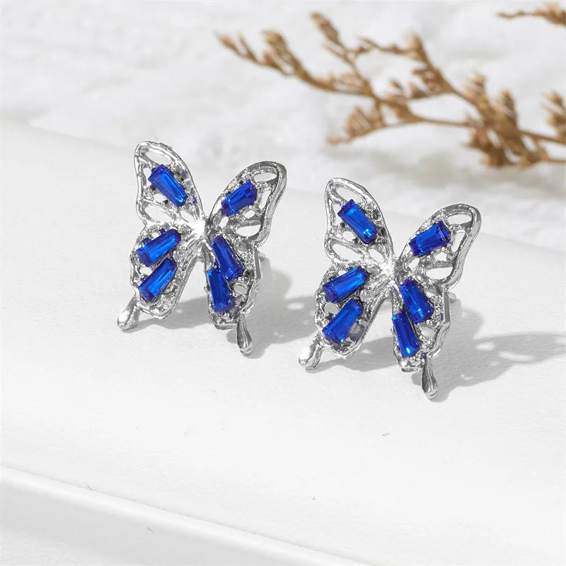 1 Pair Elegant Princess Romantic Butterfly Alloy Ear Studs