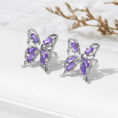 1 Pair Elegant Princess Romantic Butterfly Alloy Ear Studs