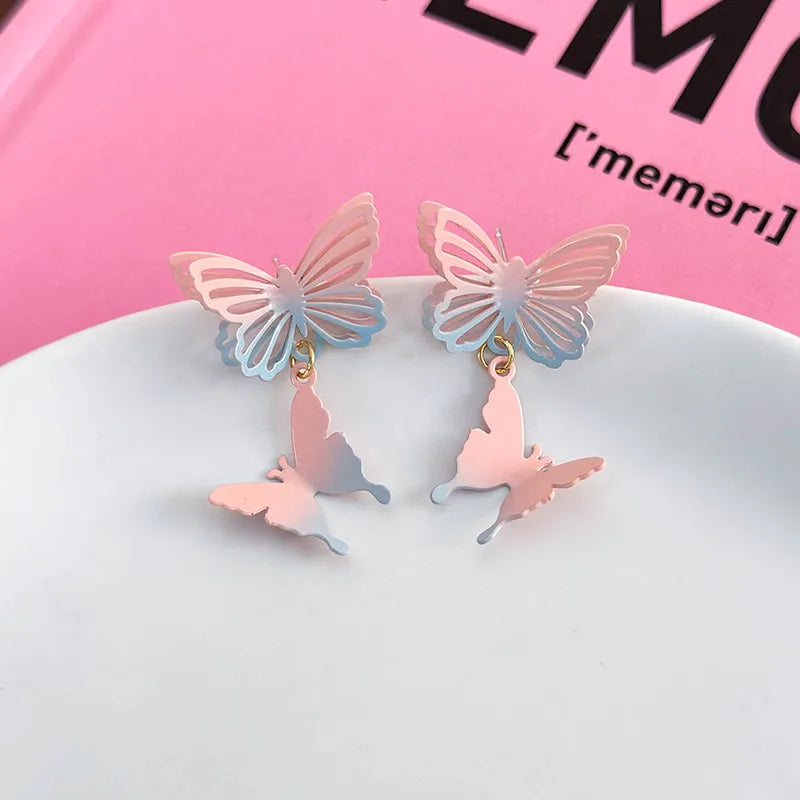 1 Pair Elegant Princess Sweet Bow Knot Alloy Drop Earrings