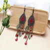 1 Pair Elegant Retro Ethnic Style Leaf Alloy Wood Shell Drop Earrings