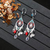 1 Pair Elegant Retro Ethnic Style Leaf Alloy Wood Shell Drop Earrings