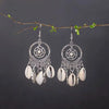 1 Pair Elegant Retro Ethnic Style Leaf Alloy Wood Shell Drop Earrings