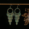 1 Pair Elegant Retro Ethnic Style Leaf Alloy Wood Shell Drop Earrings