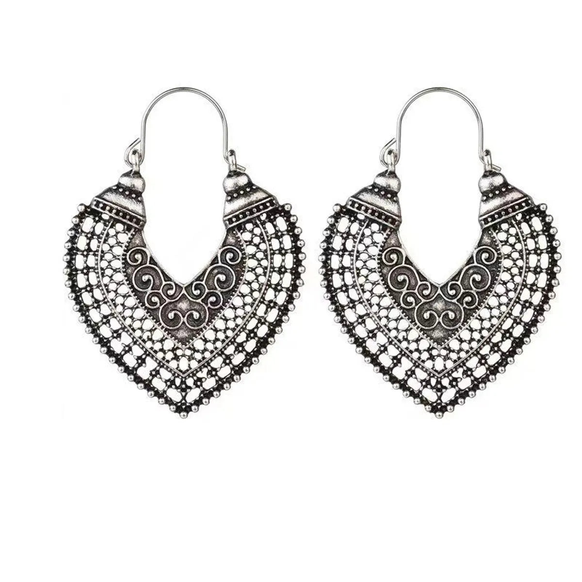 1 Pair Elegant Retro Ethnic Style Leaf Alloy Wood Shell Drop Earrings