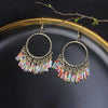 1 Pair Elegant Retro Ethnic Style Leaf Alloy Wood Shell Drop Earrings