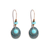 1 Pair Elegant Retro Ethnic Style Leaf Alloy Wood Shell Drop Earrings