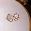 1 Pair Elegant Retro Flower Inlay Copper Zircon Ear Studs