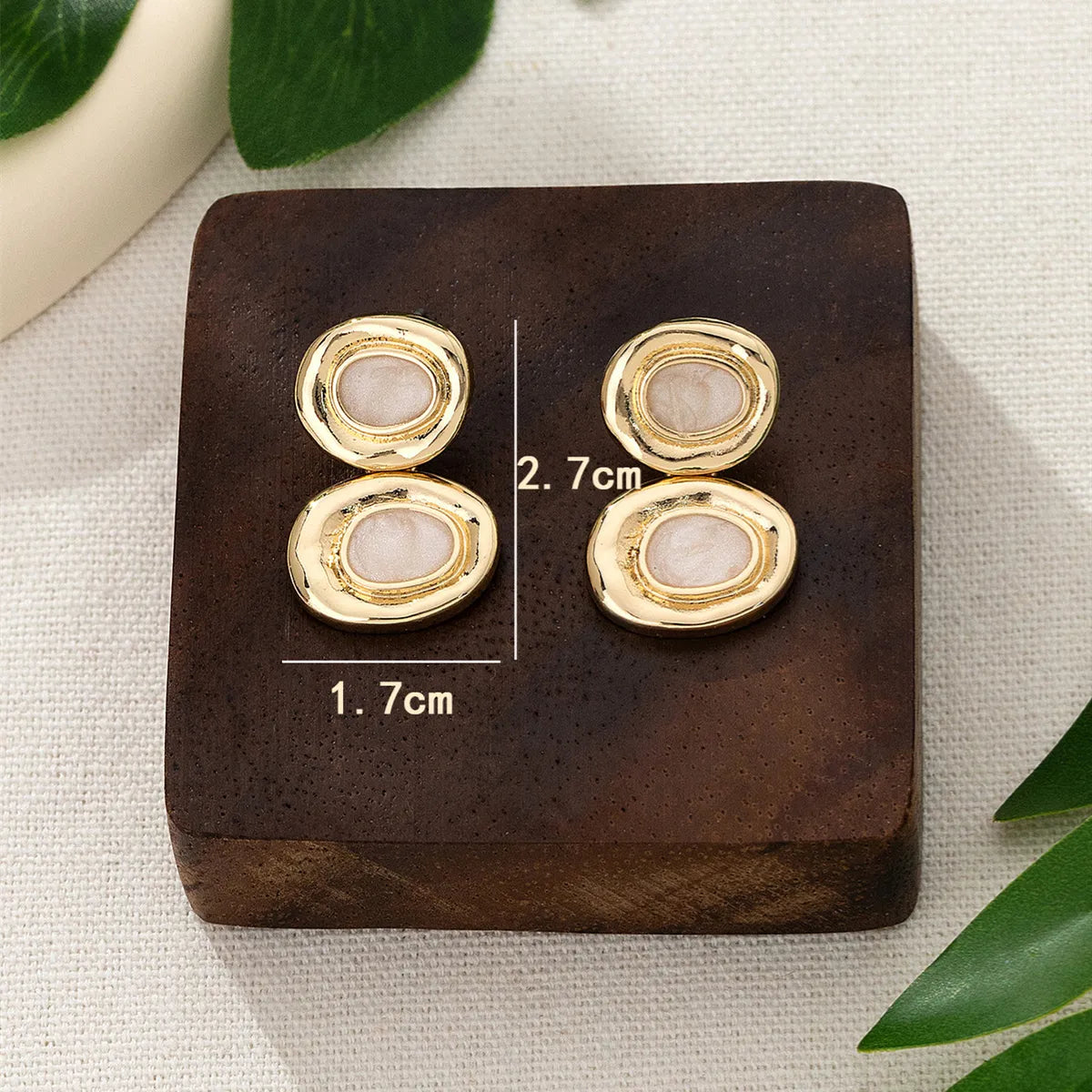 1 Pair Elegant Retro Geometric Plating Alloy Zinc Drop Earrings