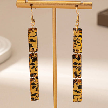 1 Pair Elegant Retro Leopard Arylic Drop Earrings