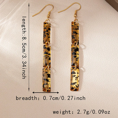 1 Pair Elegant Retro Leopard Arylic Drop Earrings