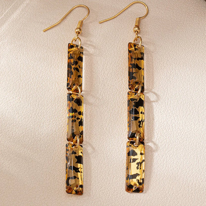 1 Pair Elegant Retro Leopard Arylic Drop Earrings