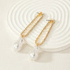 1 Pair Elegant Retro Luxurious Irregular Plating Inlay Alloy Rhinestones Pearl Drop Earrings