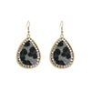 1 Pair Elegant Retro Water Droplets Plating Inlay Pu Leather Alloy Rhinestones Gold Plated Drop Earrings