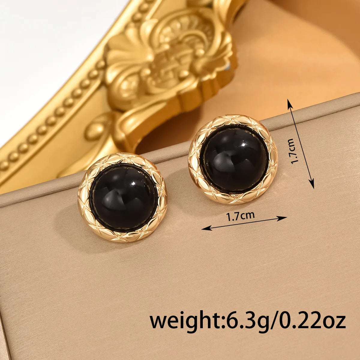 1 Pair Elegant Round Oval Heart Shape Alloy Zinc Ear Studs