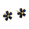 1 Pair Elegant Shiny Flower Inlay Copper Alloy Zircon Ear Studs