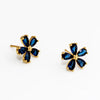 1 Pair Elegant Shiny Flower Inlay Copper Alloy Zircon Ear Studs