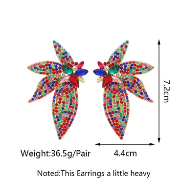 1 Pair Elegant Shiny Wings Plating Inlay Alloy Glass Ear Studs