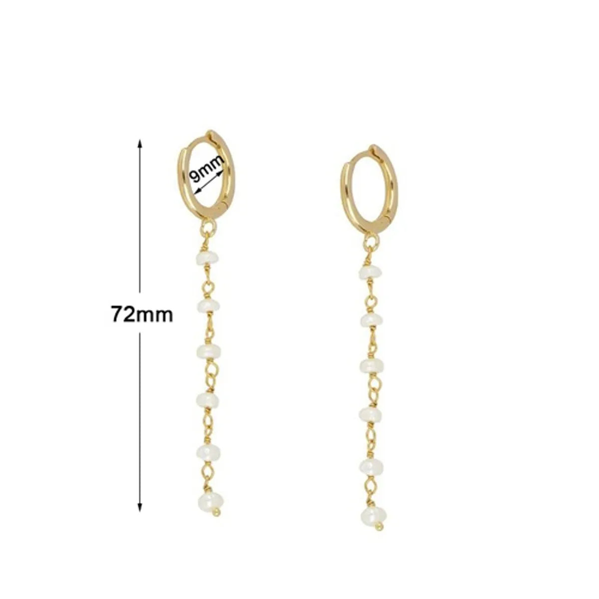 1 Pair Elegant Simple Style Animal Heart Shape Plating Inlay Copper Pearl 18k Gold Plated Drop Earrings Ear Cuffs Ear Studs