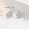 1 Pair Elegant Simple Style Apple Plating Inlay Sterling Silver Zircon White Gold Plated Rhodium Plated Ear Studs