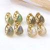 1 Pair Elegant Simple Style C Shape Plating Inlay Copper Zircon 18K Gold Plated Earrings